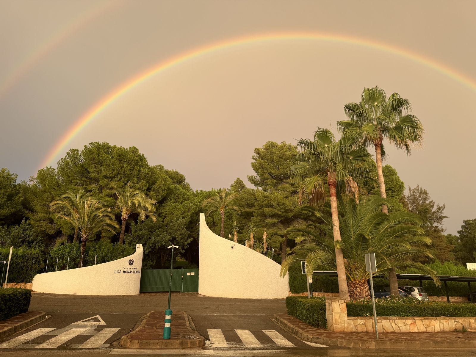 Entrance to the Los Monasterios gated community, Puzol, Valencia