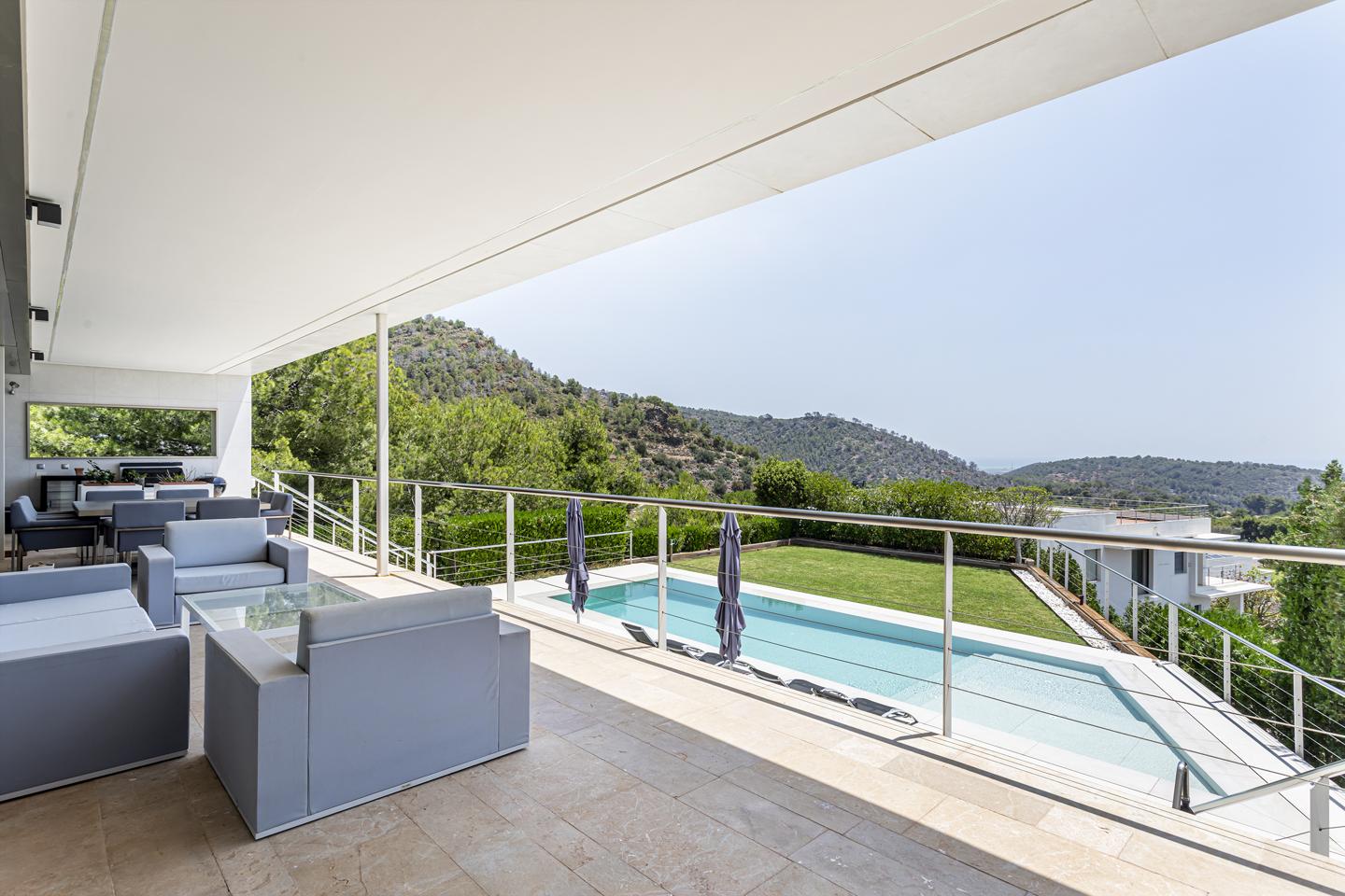 Terrace with sea views — luxury villa Valencia Spain